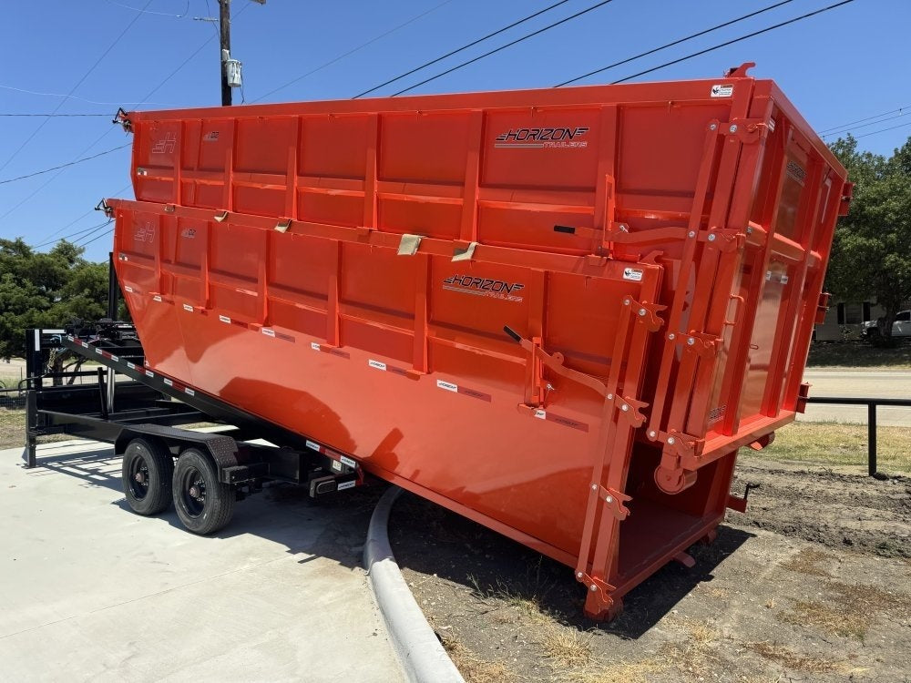 Horizon 20' HRD GN Roll off Bundle (2) 10k Axles + 2 Bins w/ 4' Walls - Roll Off Packages/RO 20' Gooseneck - Stryker Dealership Group
