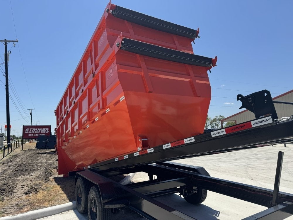 Horizon 20' HRD GN Roll off Bundle (2) 10k Axles + 2 Bins w/ 4' Walls - Roll Off Packages/RO 20' Gooseneck - Stryker Dealership Group