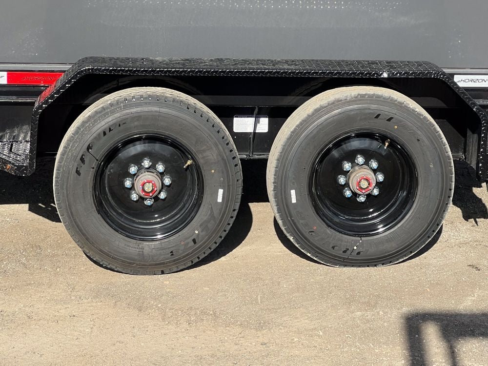 Horizon 20' HRD GN Roll off Bundle (2) 10k Axles + 2 Bins w/ 6' Walls HZN20GN10K6FTEDZ3GrayAL - Ghost ROP - Stryker Dealership Group