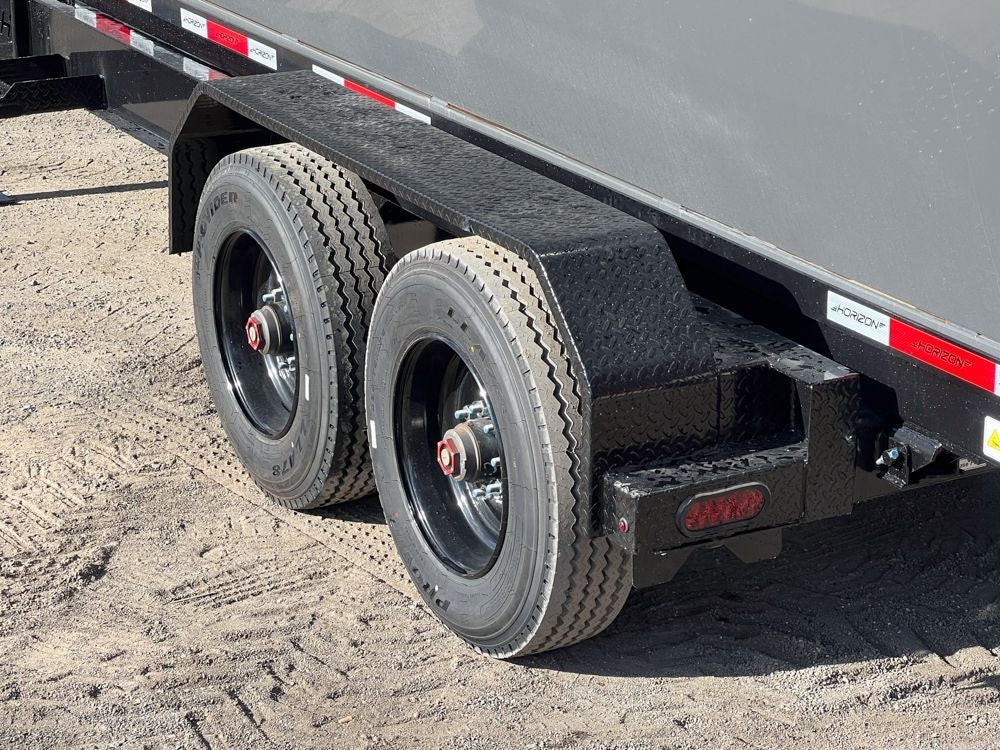 Horizon 20' HRD GN Roll off Bundle (2) 10k Axles + 2 Bins w/ 6' Walls HZN20GN10K6FTEDZ3GrayAL - Ghost ROP - Stryker Dealership Group