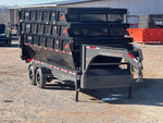 Horizon 20' HRD GN Roll off Bundle (2) 10k Axles + 3 Bins w/ 4' Walls HZN20GN10K4FTEDZ3BLKTX - Ghost ROP - Stryker Dealership Group