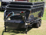 Horizon 20' HRD GN Roll off Bundle (2) 10k Axles + 3 Bins w/ 4' Walls HZN20GN10K4FTEDZ3GrayAL - Ghost ROP - Stryker Dealership Group