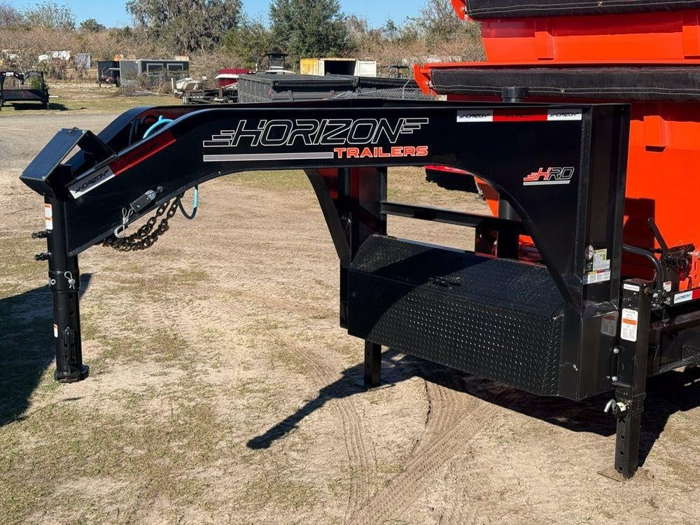 Horizon 20' HRD GN Roll off Bundle (2) 10k Axles + 3 Bins w/ 4' Walls HZN20GN10K4FTEDZ3ORANGEAL - Ghost ROP - Stryker Dealership Group