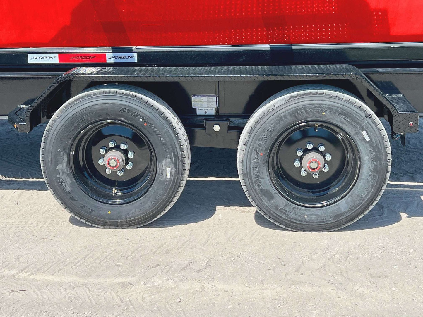 Horizon 20' HRD GN Roll off Bundle (2) 10k Axles + 3 Bins w/ 4' Walls HZN20GN10K4FTEDZ3REDMI - Ghost ROP - Stryker Dealership Group