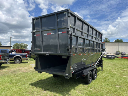 Horizon 20' HRD GN Roll off Bundle (2) 10k Axles + 3 Bins w/ 6' Walls HZN20GN10K6FTEDZ3GRAYMI - Ghost ROP - Stryker Dealership Group