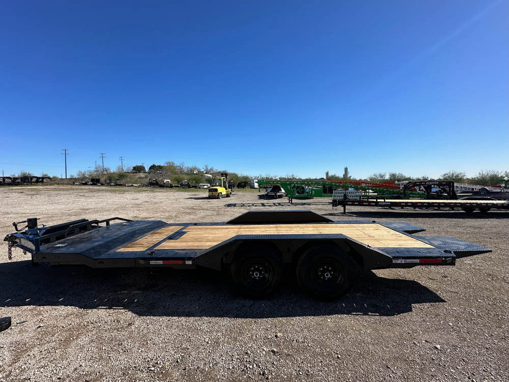 22' GTX Gravity Tilt Trailer (2) 7k Torsion Axles 4' Stationary Deck 113023