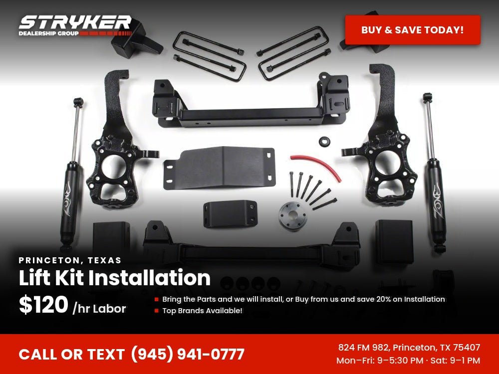 Lift Kit Installation - Princeton, TX - Stryker Dealership Group