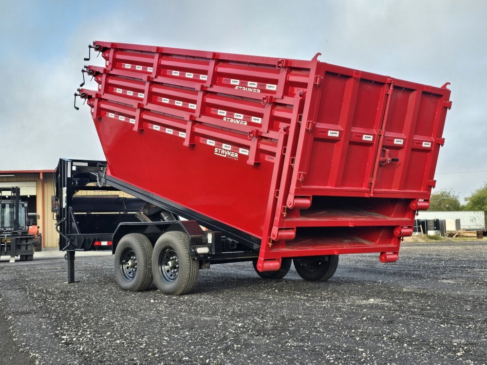 RawMaxx 14' GN Roll off Bundle (2) 7k Axles + 3 Bins w/ 4' Walls - Roll Off Packages/RO 14' Gooseneck - Stryker Dealership Group