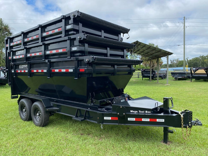 Stryker 14' BP Roll off Bundle (2) 7k Axles + 3 Bins w/ 4' Walls 00234A - Stryker Dealership Group