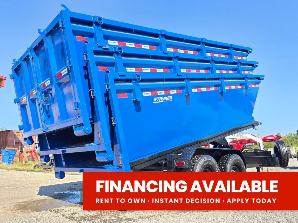 Stryker 14' BP Roll off Bundle (2) 7k Axles + 3 Bins w/ 4' Walls 003963 - Stryker Dealership Group