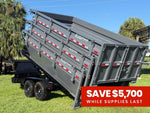 Stryker 14' BP Roll off Bundle (2) 7k Axles + 3 Bins w/ 4' Walls 2347 - A - Stryker Dealership Group