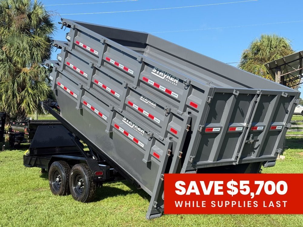 Stryker 14' BP Roll off Bundle (2) 7k Axles + 3 Bins w/ 4' Walls 2347 - A - Stryker Dealership Group