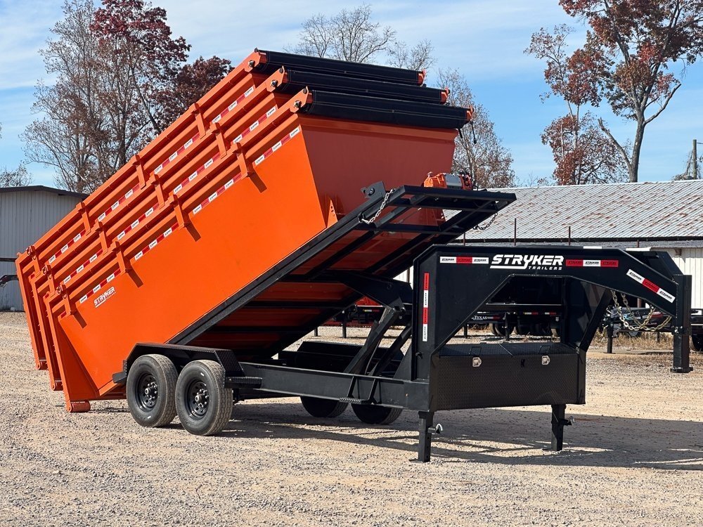 Stryker 14' GN Roll off Bundle (2) 7k Axles + 3 Bins w/ 4' Walls 2581-C - Stryker Dealership Group