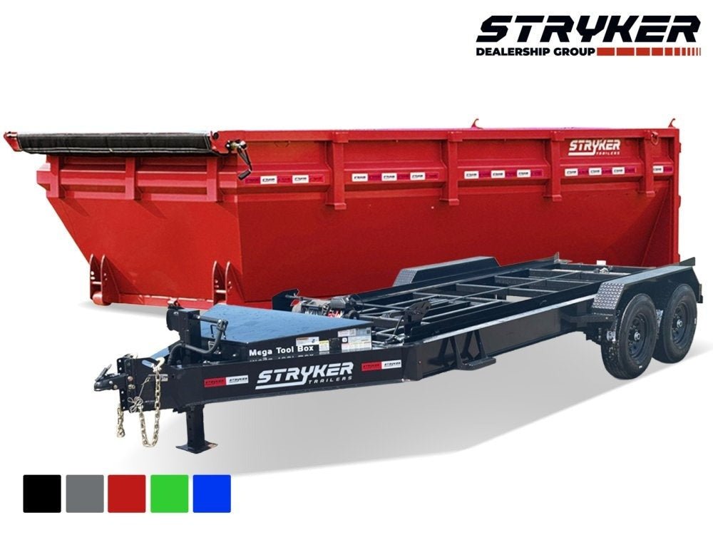 Stryker 16' BP Roll off Bundle (2) 7k Axles + Bin w/ 4' Walls 2752 - A - Stryker Dealership Group