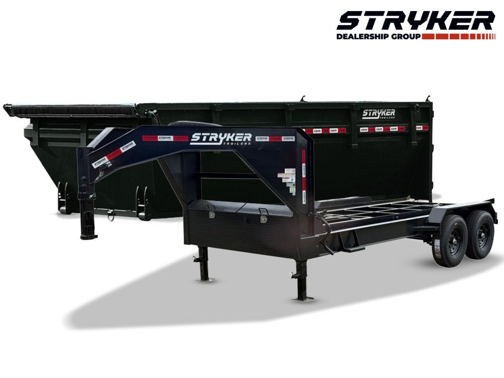 Stryker 16' GN Roll off Bundle (2) 7k Axles + 1 Bin w/ 4' Walls 2581-E - Stryker Dealership Group