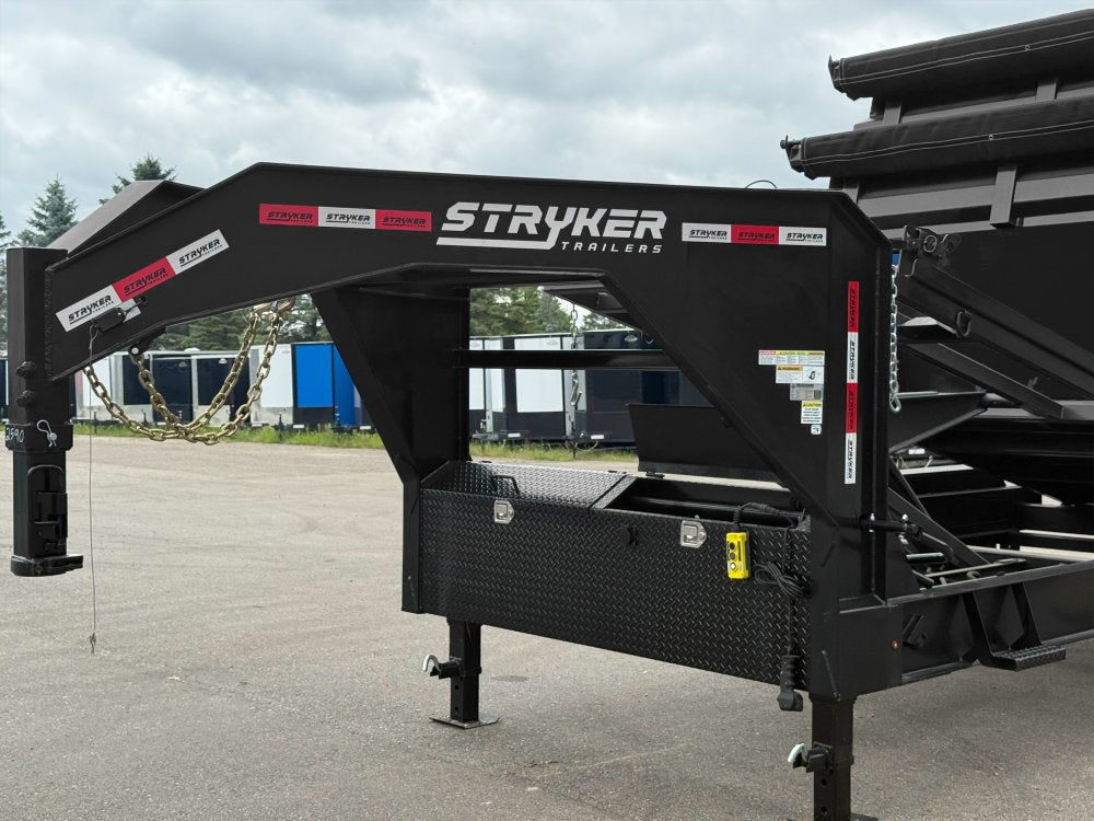 Stryker 16' GN Roll off Bundle (2) 7k Axles + 1 Bin w/ 4' Walls 2581-F - Stryker Dealership Group