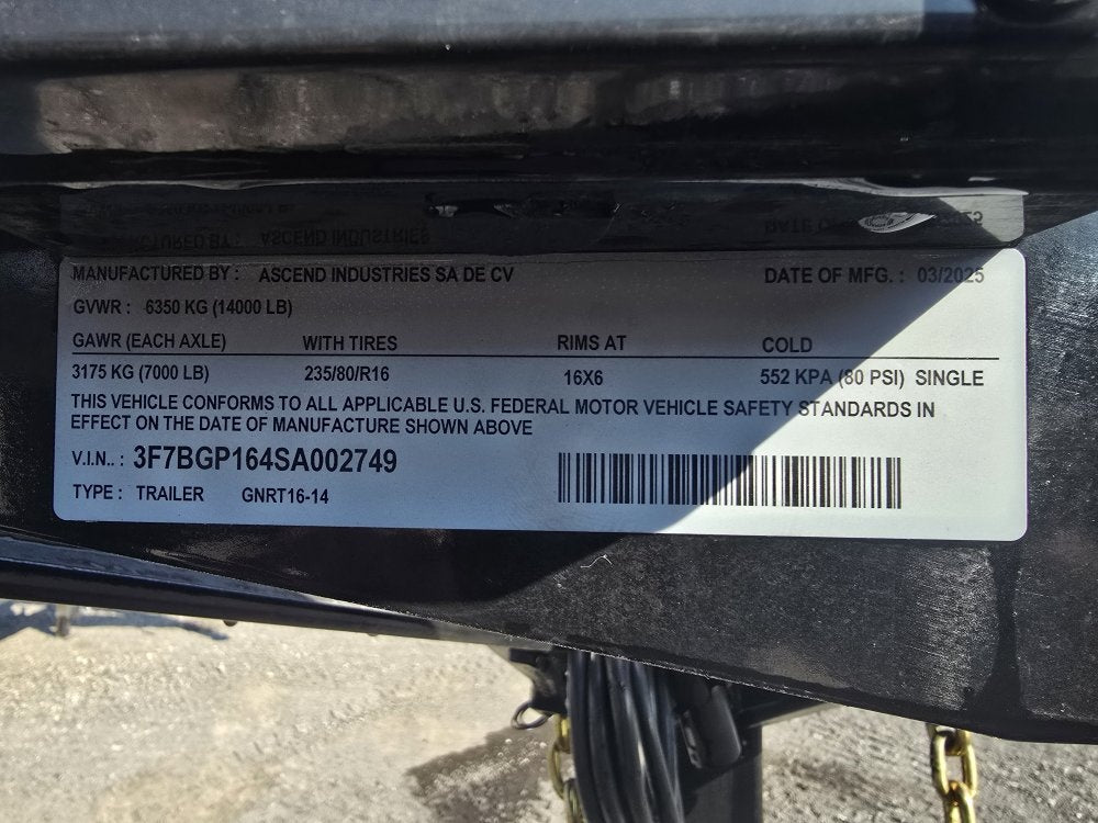 Stryker 16' GN Roll Off Bundle (2) 7k Axles + 2 Bins w/ 4' Walls 2749 - Stryker Dealership Group