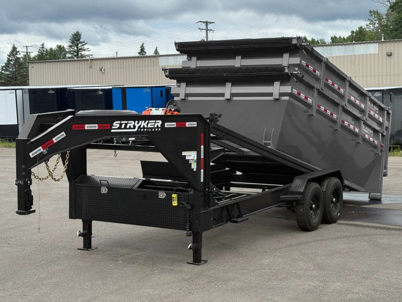 Stryker 16' GN Roll off Bundle (2) 7k Axles + 2 Bins w/ 4' Walls 2885 - Stryker Dealership Group