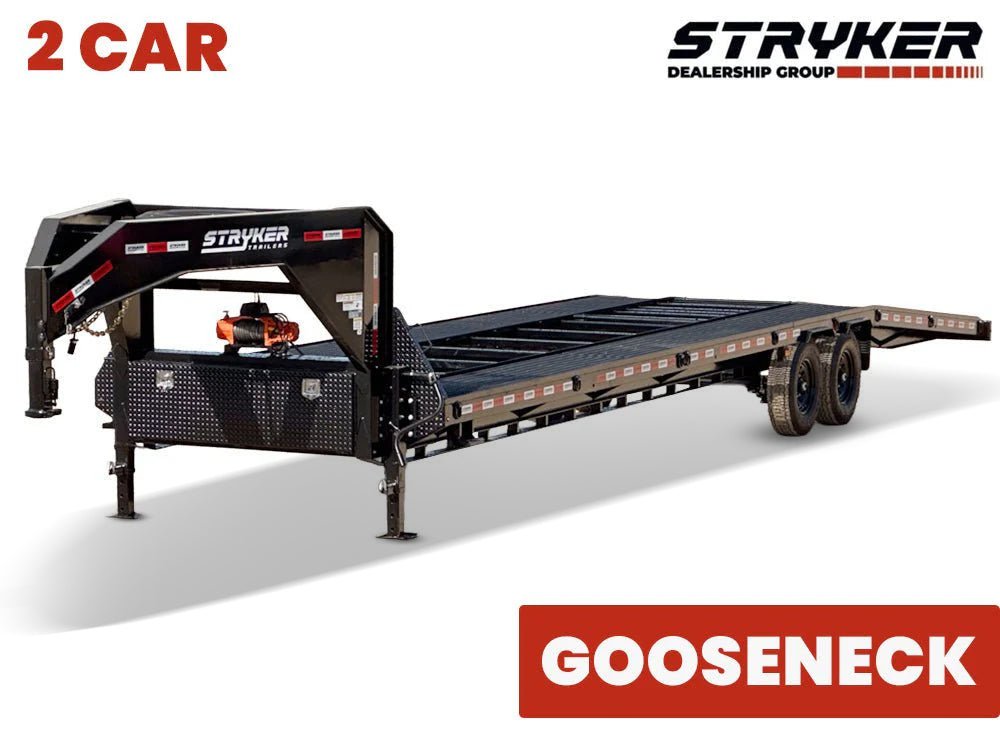 Stryker 2 Car Mesh Gooseneck Trailer - Stryker Dealership Group