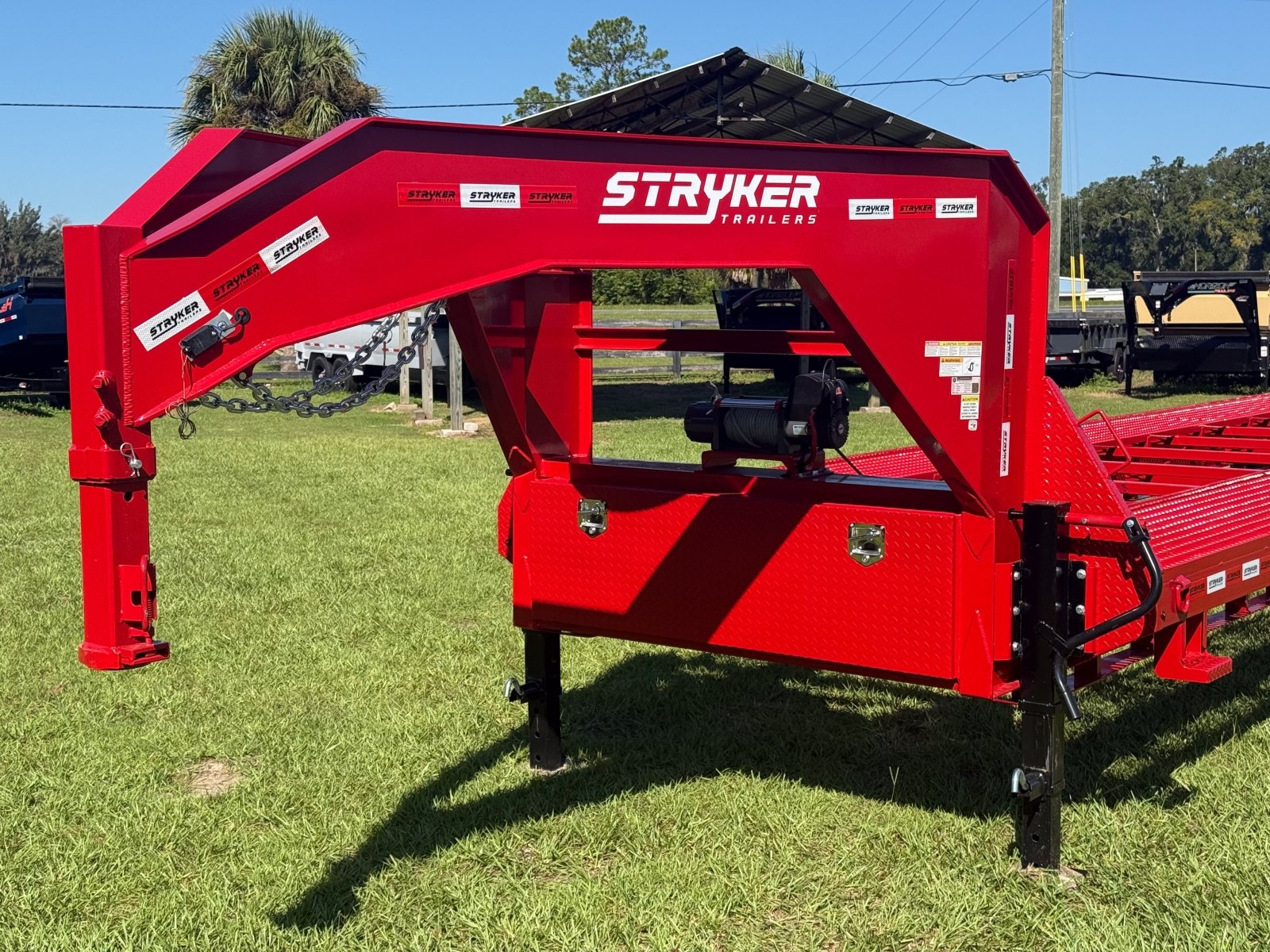 Stryker 44' Mesh Deck Truck and Van Trailer (3) 7k Axles 14ply Tires w/winch - Stryker Dealership Group