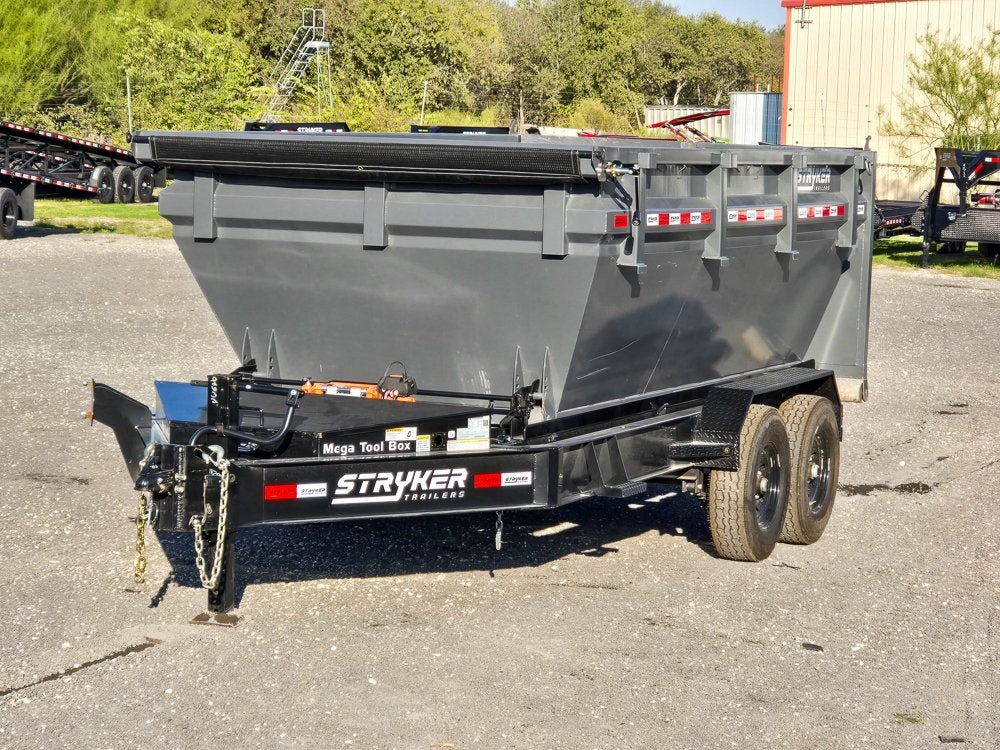 Stryker 14' BP Roll off Bundle (2) 7k Axles + 1 Bin w/ 4' Walls - Roll Off Packages/RO 14' Bumper Pull - Stryker Dealership Group