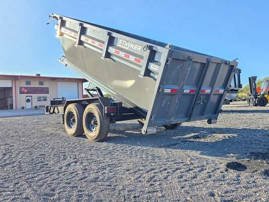 Stryker 14' BP Roll off Bundle (2) 7k Axles + 1 Bin w/ 4' Walls - Roll Off Packages/RO 14' Bumper Pull - Stryker Dealership Group