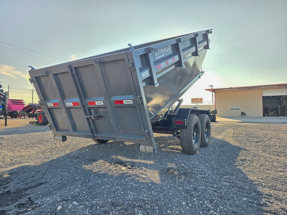 Stryker 14' BP Roll off Bundle (2) 7k Axles + 1 Bin w/ 4' Walls - Roll Off Packages/RO 14' Bumper Pull - Stryker Dealership Group