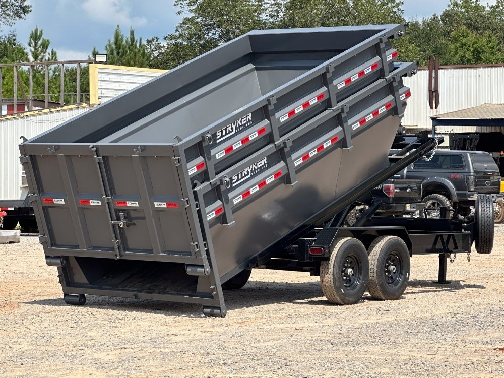 Stryker 14' BP Roll Off Bundle (2) 7k Axles + 2 Bins w/ 4' Walls - Roll Off Packages/14' Bumper Pull - Stryker Dealership Group