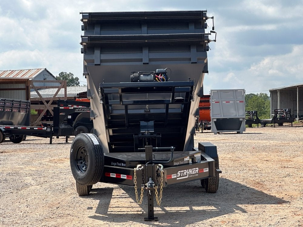 Stryker 14' BP Roll Off Bundle (2) 7k Axles + 2 Bins w/ 4' Walls - Roll Off Packages/14' Bumper Pull - Stryker Dealership Group
