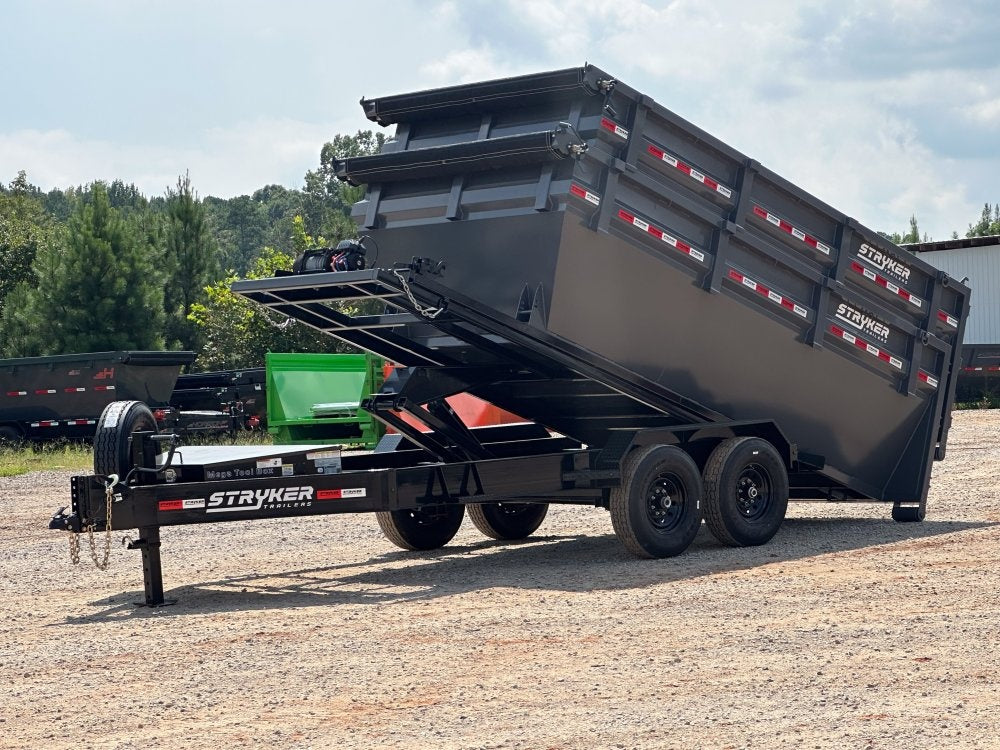 Stryker 14' BP Roll Off Bundle (2) 7k Axles + 2 Bins w/ 4' Walls - Roll Off Packages/14' Bumper Pull - Stryker Dealership Group