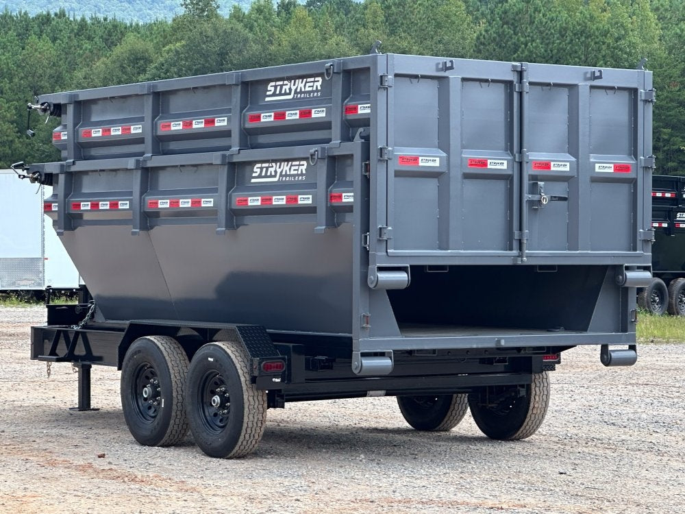 Stryker 14' BP Roll Off Bundle (2) 7k Axles + 2 Bins w/ 4' Walls - Roll Off Packages/14' Bumper Pull - Stryker Dealership Group
