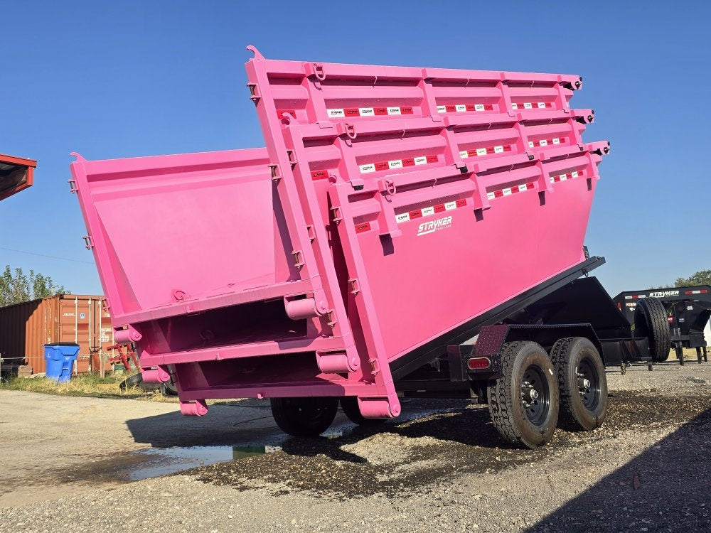 Stryker 14' BP Roll Off Bundle (2) 7k Axles + 2 Bins w/ 4' Walls - Roll Off Base Trailer/RO 14' Bumper Pull - Stryker Dealership Group