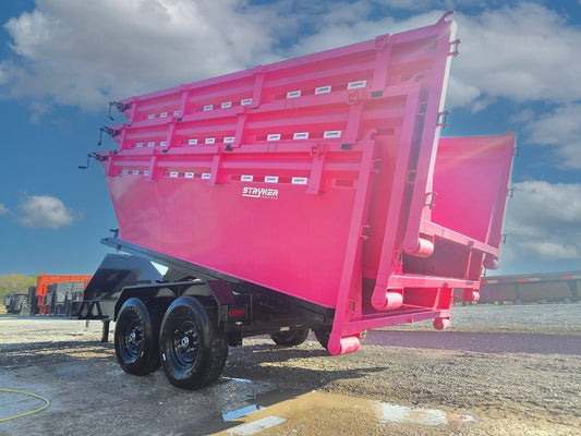 Stryker 14' BP Roll Off Bundle (2) 7k Axles + 2 Bins w/ 4' Walls - Roll Off Base Trailer/RO 14' Bumper Pull - Stryker Dealership Group