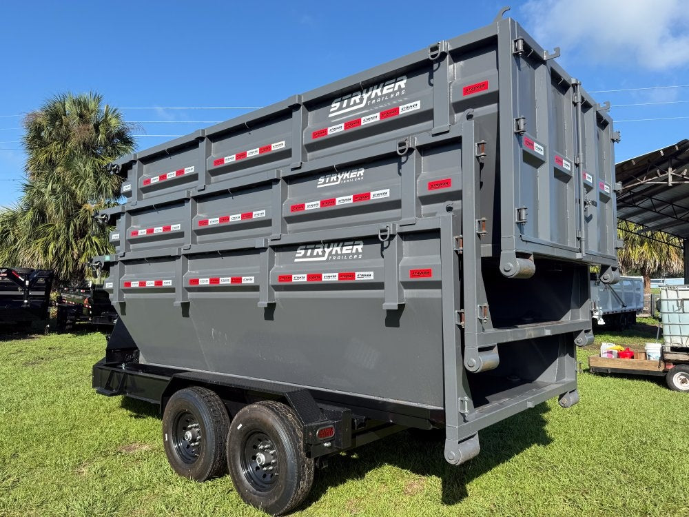 Stryker 14' BP Roll Off Bundle (2) 7k Axles + 3 Bins w/ 4' Walls - Roll Off Packages/14' Bumper Pull - Stryker Dealership Group