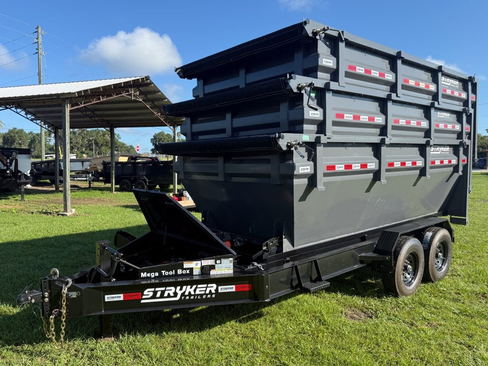 Stryker 14' BP Roll Off Bundle (2) 7k Axles + 3 Bins w/ 4' Walls - Roll Off Packages/14' Bumper Pull - Stryker Dealership Group