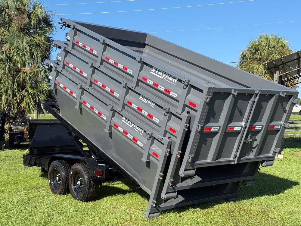 Stryker 14' BP Roll Off Bundle (2) 7k Axles + 3 Bins w/ 4' Walls - Roll Off Packages/14' Bumper Pull - Stryker Dealership Group