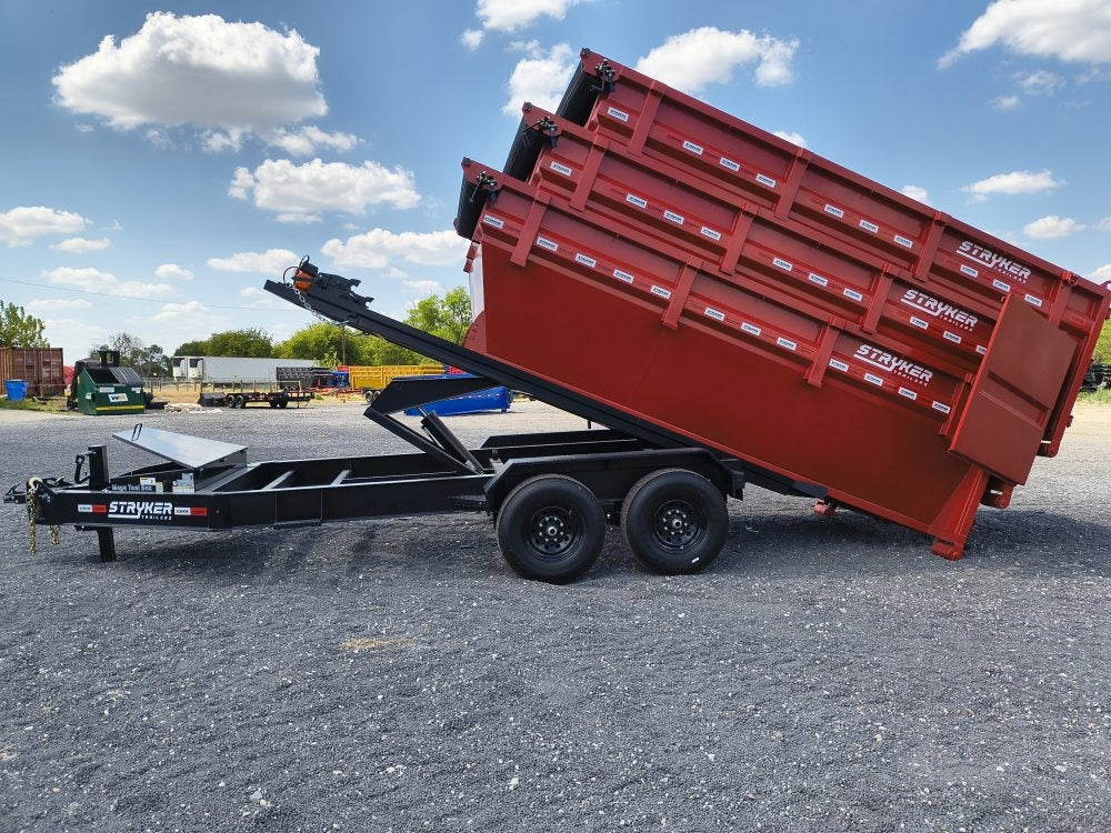 Stryker 14' BP Roll Off Bundle (2) 7k Axles + 3 Bins w/ 4' Walls - Roll Off Packages/14' Bumper Pull - Stryker Dealership Group
