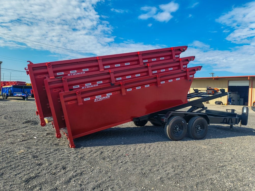 Stryker 14' BP Roll Off Bundle (2) 7k Axles + 3 Bins w/ 4' Walls - Roll Off Packages/14' Bumper Pull - Stryker Dealership Group