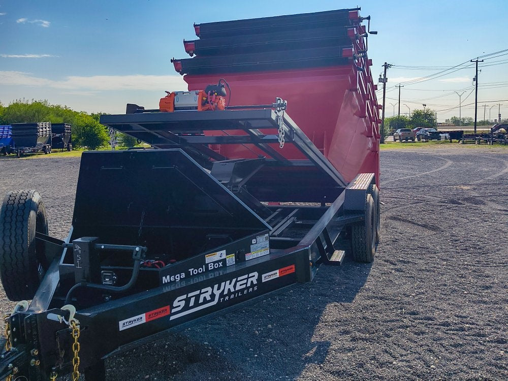 Stryker 14' BP Roll Off Bundle (2) 7k Axles + 3 Bins w/ 4' Walls - Roll Off Packages/14' Bumper Pull - Stryker Dealership Group