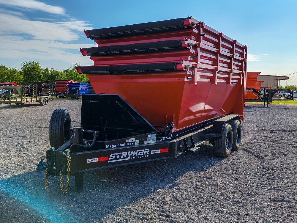 Stryker 14' BP Roll Off Bundle (2) 7k Axles + 3 Bins w/ 4' Walls - Roll Off Packages/14' Bumper Pull - Stryker Dealership Group