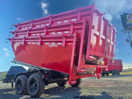 Stryker 14' BP Roll Off Bundle (2) 7k Axles + 3 Bins w/ 4' Walls - Roll Off Base Trailer/RO 14' Bumper Pull - Stryker Dealership Group
