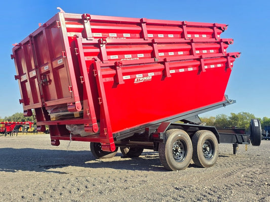 Stryker 14' BP Roll off Bundle (2) 7k Axles + 3 Bins w/ 4' Walls - Roll Off Packages/RO 14' Bumper Pull - Stryker Dealership Group