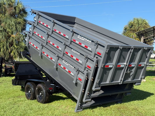 Stryker 14' BP Roll off Bundle (2) 7k Axles + 3 Bins w/ 4' Walls - Roll Off Packages/RO 14' Bumper Pull - Stryker Dealership Group