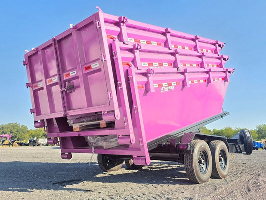 Stryker 14' BP Roll off Bundle (2) 7k Axles + 3 Bins w/ 4' Walls - Roll Off Packages/RO 14' Bumper Pull - Stryker Dealership Group