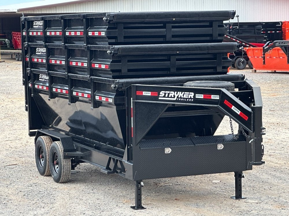 Stryker 14' GN Roll Off Bundle (2) 7k Axles + 3 Bins w/ 4' Walls - Roll Off Packages - Stryker Dealership Group