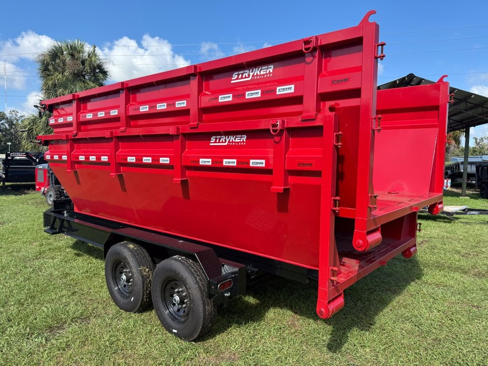 Stryker 16' BP Roll Off Bundle (2) 7k Axles + 2 Bins w/ 4' Walls - Roll Off Packages/16' Bumper Pull - Stryker Dealership Group