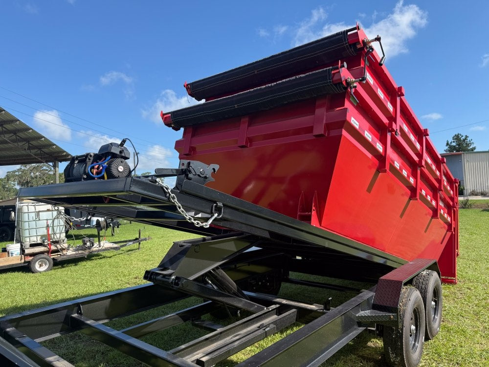 Stryker 16' BP Roll Off Bundle (2) 7k Axles + 2 Bins w/ 4' Walls - Roll Off Packages/16' Bumper Pull - Stryker Dealership Group
