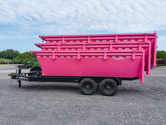 Stryker 16' BP Roll Off Bundle (2) 7k Axles + 3 Bins w/ 4' Walls - Roll Off Packages/16' Bumper Pull - Stryker Dealership Group
