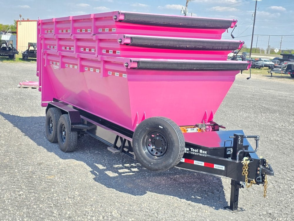 Stryker 16' BP Roll Off Bundle (2) 7k Axles + 3 Bins w/ 4' Walls - Roll Off Packages/RO 16' Bumper Pull - Stryker Dealership Group