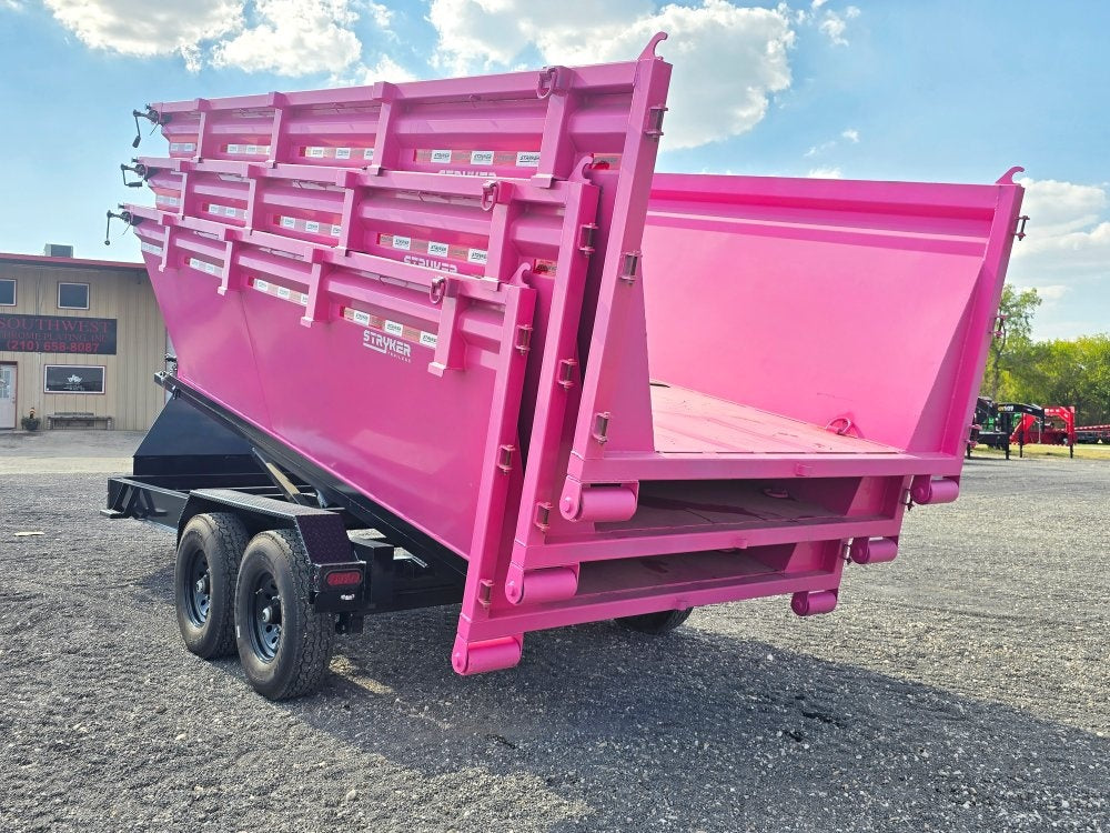 Stryker 16' BP Roll Off Bundle (2) 7k Axles + 3 Bins w/ 4' Walls - Roll Off Packages/RO 16' Bumper Pull - Stryker Dealership Group